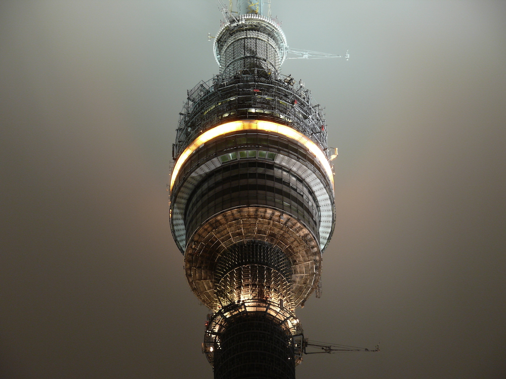 Moscow's iconic Ostankino television tower (Igor Kirisyuk under a CC licence)