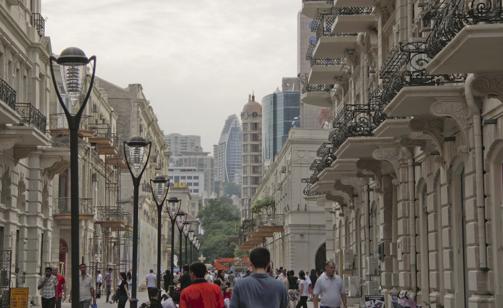 Nizami Street in central Baku. Image: Jens Aarstein Holm under a CC licence