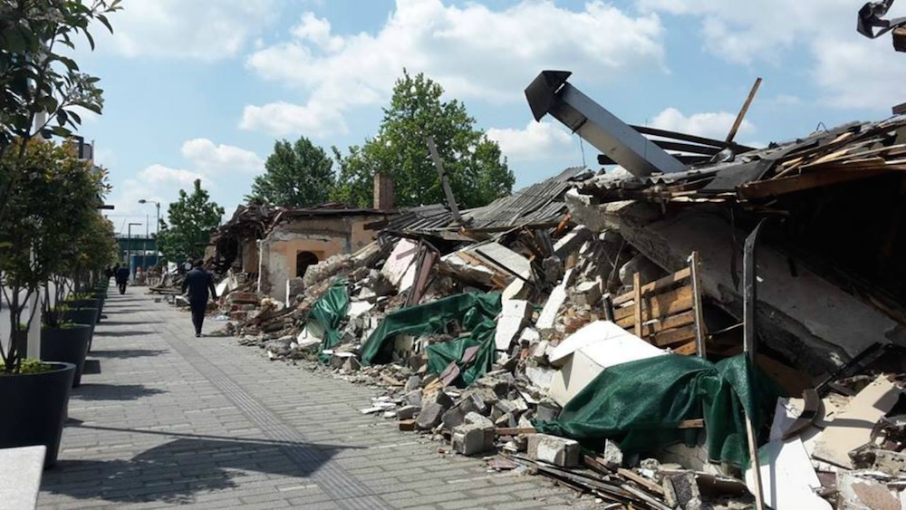 The demolished buildings on Hercegovacka Street. Image: Ne davimo Beograd