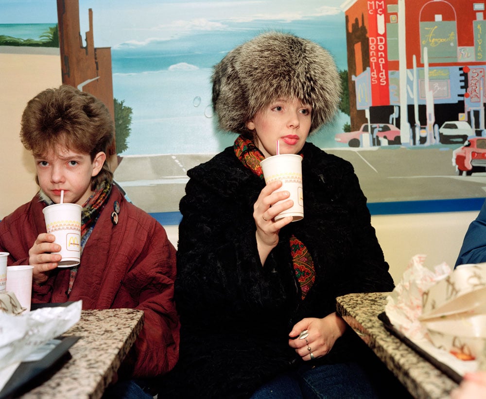 First McDonald's in Moscow (1992). Photograph: Martin Parr/Magnum Photos
