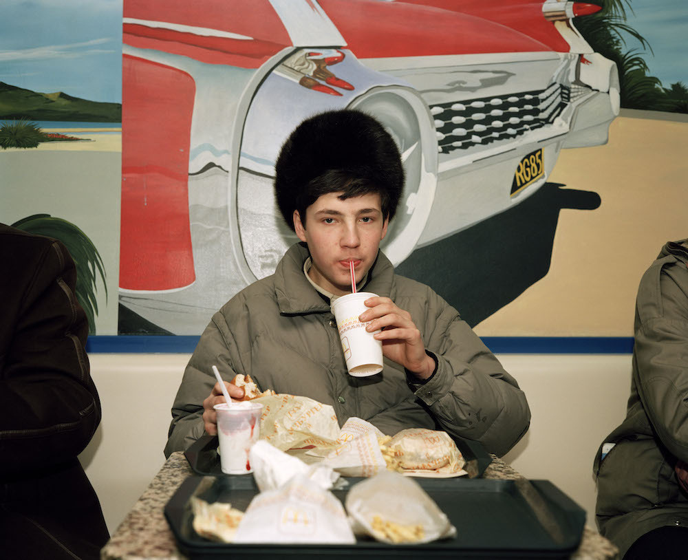 First McDonald's in Moscow (1992). Photograph: Martin Parr/Magnum Photos