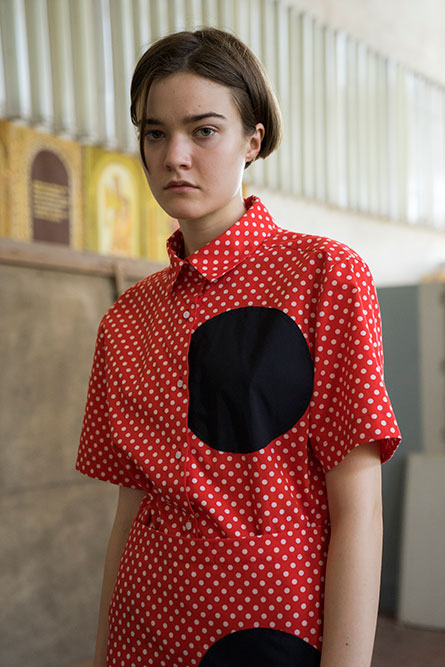 ブラウス シャツ YULIA YEFIMTCHUK＋ ユリア イェフィムチャク / POLKA-DOT BLOUSE WITH A PRINTED L YULIA YEFIMTCHUK+ ブラウス シャツ YEFIMTCHUK＋ ユリア