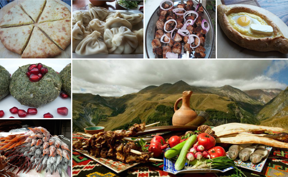 An array of Georgian delicacies. Image: Giorgi Balakhadze under a CC licence