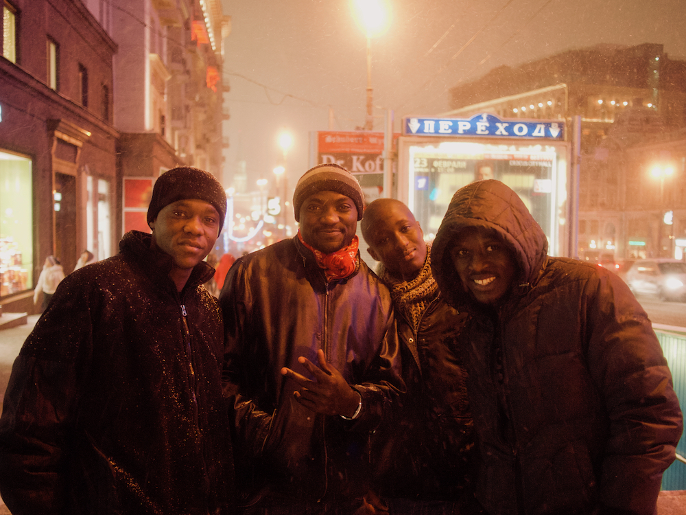 A group of students pose for a photo