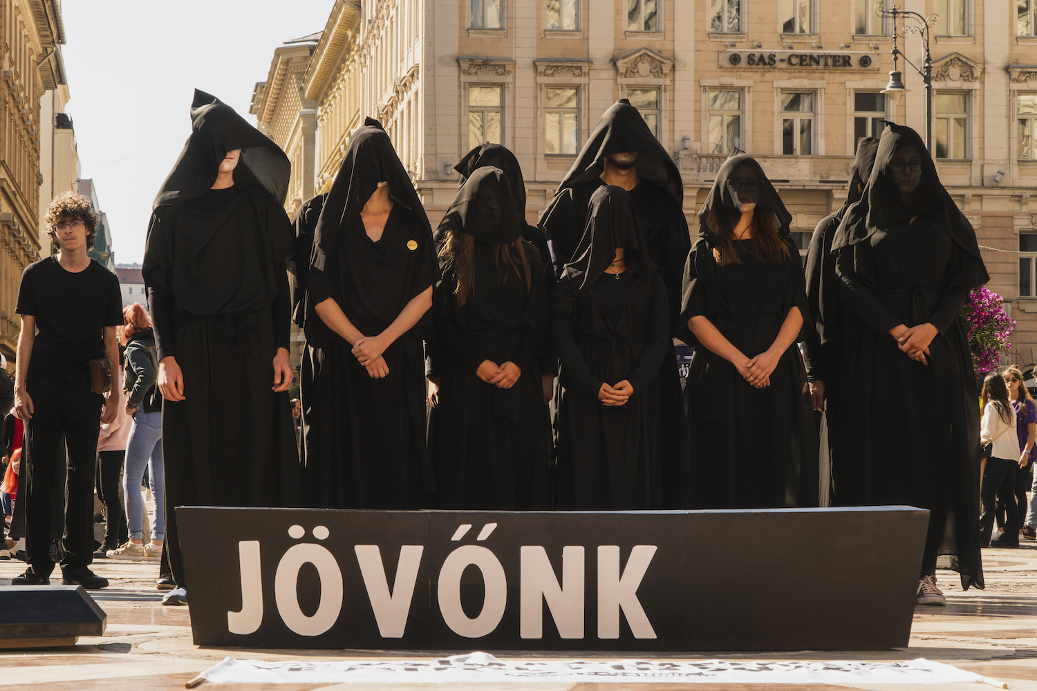 Protest in Budapest. Image: Courtesy of XR Hungary