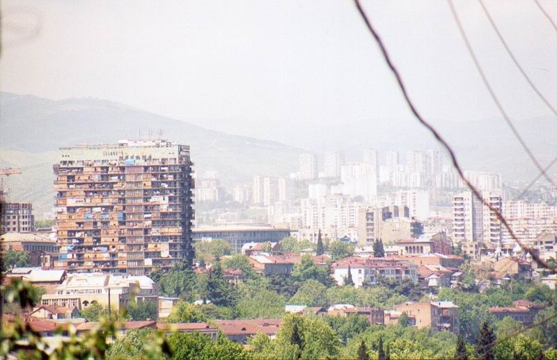 Hotel Iveria in 2002, when it hosted refugees from Abkhazia. Image: A. Darmochwal via Wikimedia