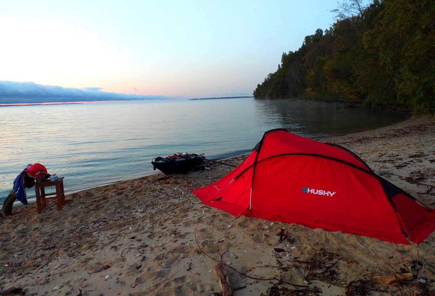 Camping in Volgograd Reservoir