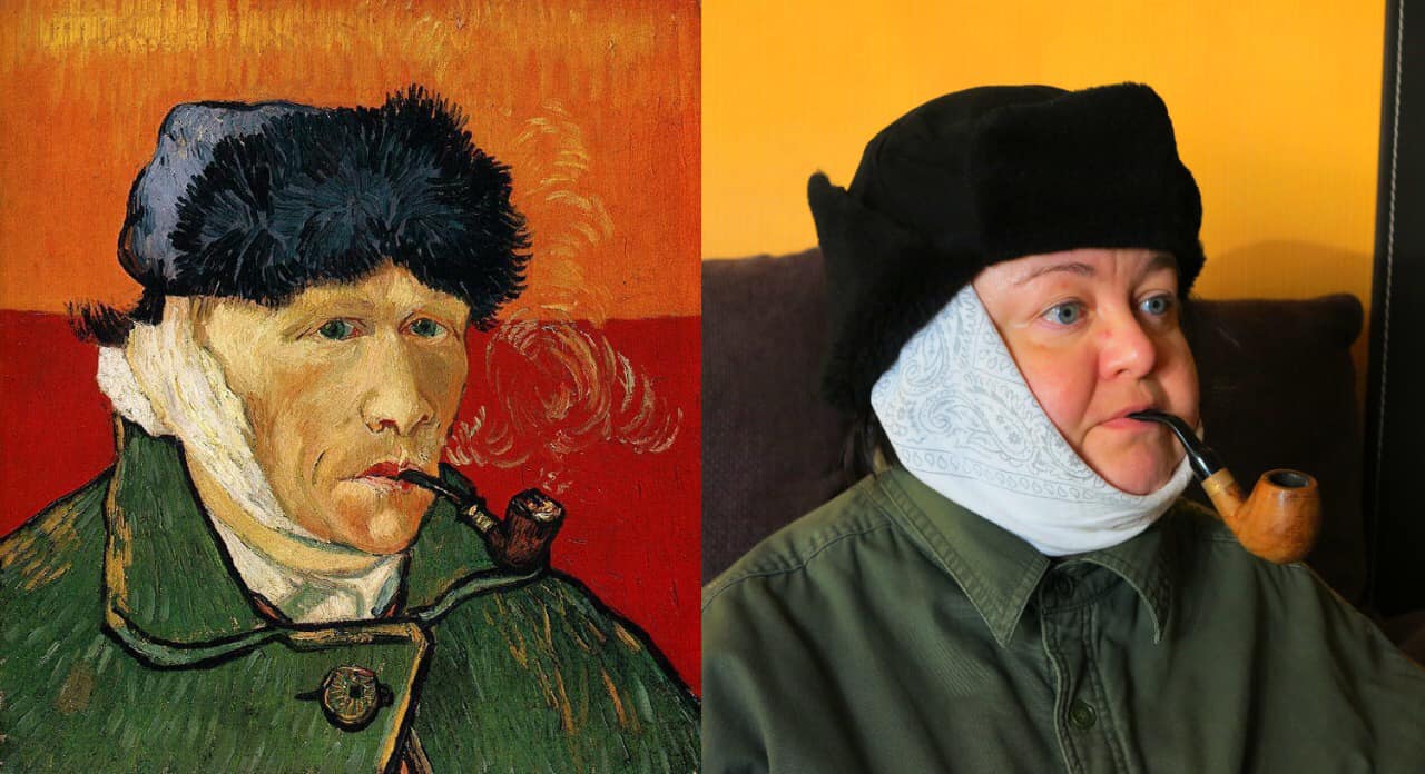 Self-portrait by Van Gogh. Image: Elena Kazanina via Facebook.