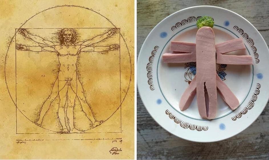 The Vitruvian Man by Leonardo da Vinci. Image via Facebook