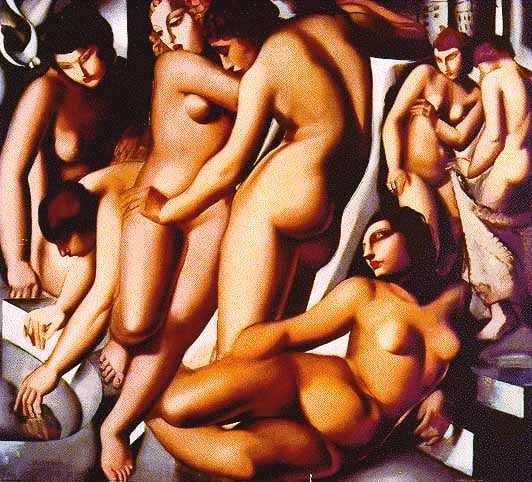 Tamara de Lempicka, Women Bathing (1929). ©Tamara de Lempicka / Wikiart