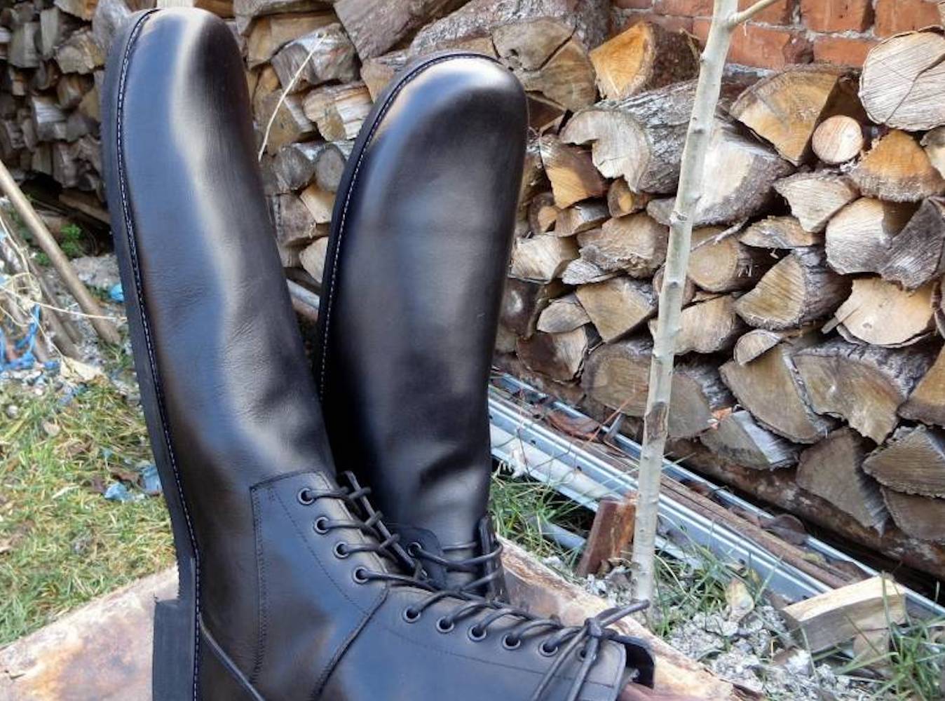 A Romanian shoemaker designs size 75 social distancing shoes