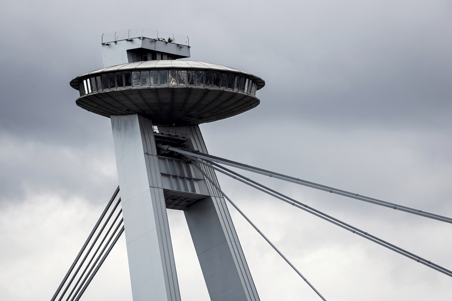 Bridge of the Slovak National Uprising, by A. Tesár, J. Lacko and I. Slameň, 1967-1972. Bratislava, Slovakia. Image: Stefano Perego