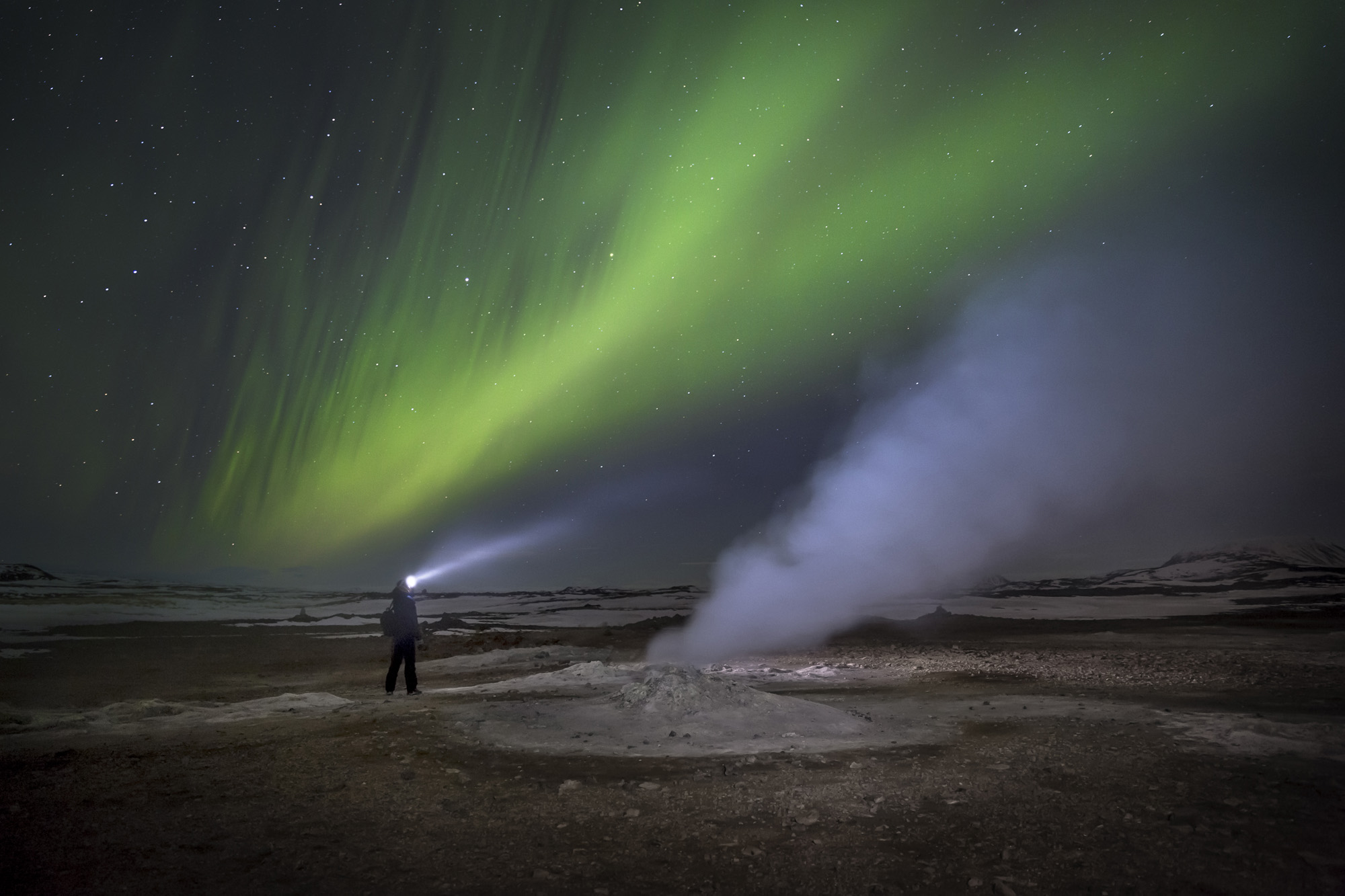 "Northern Lights at the reindeer herders' camp. Accustomed to them, one local person looked at my shot with curiosity, probably trying to understand why it interested me" Image: Vladimir Alekseev/www.tpoty.com