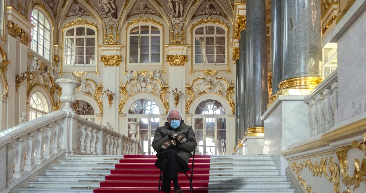 Bernie Sanders and his mittens are lauded in Eastern Europe. Here are the best memes