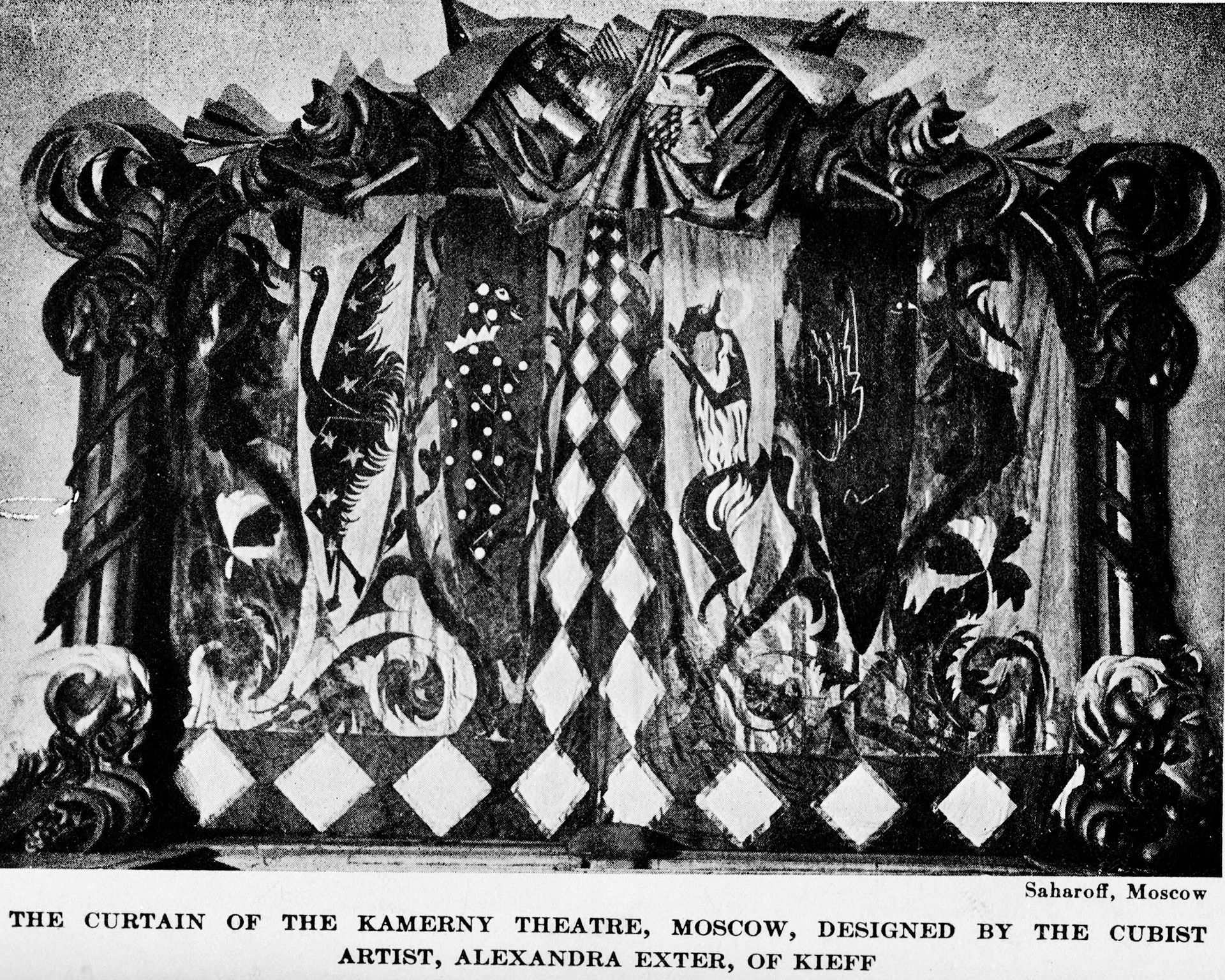 Alexandra Exter’s 1921 curtain design, Moscow