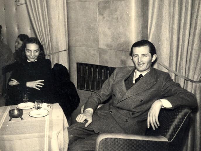 Ypi's grandparents in a cafe in Tirana in the 1930s