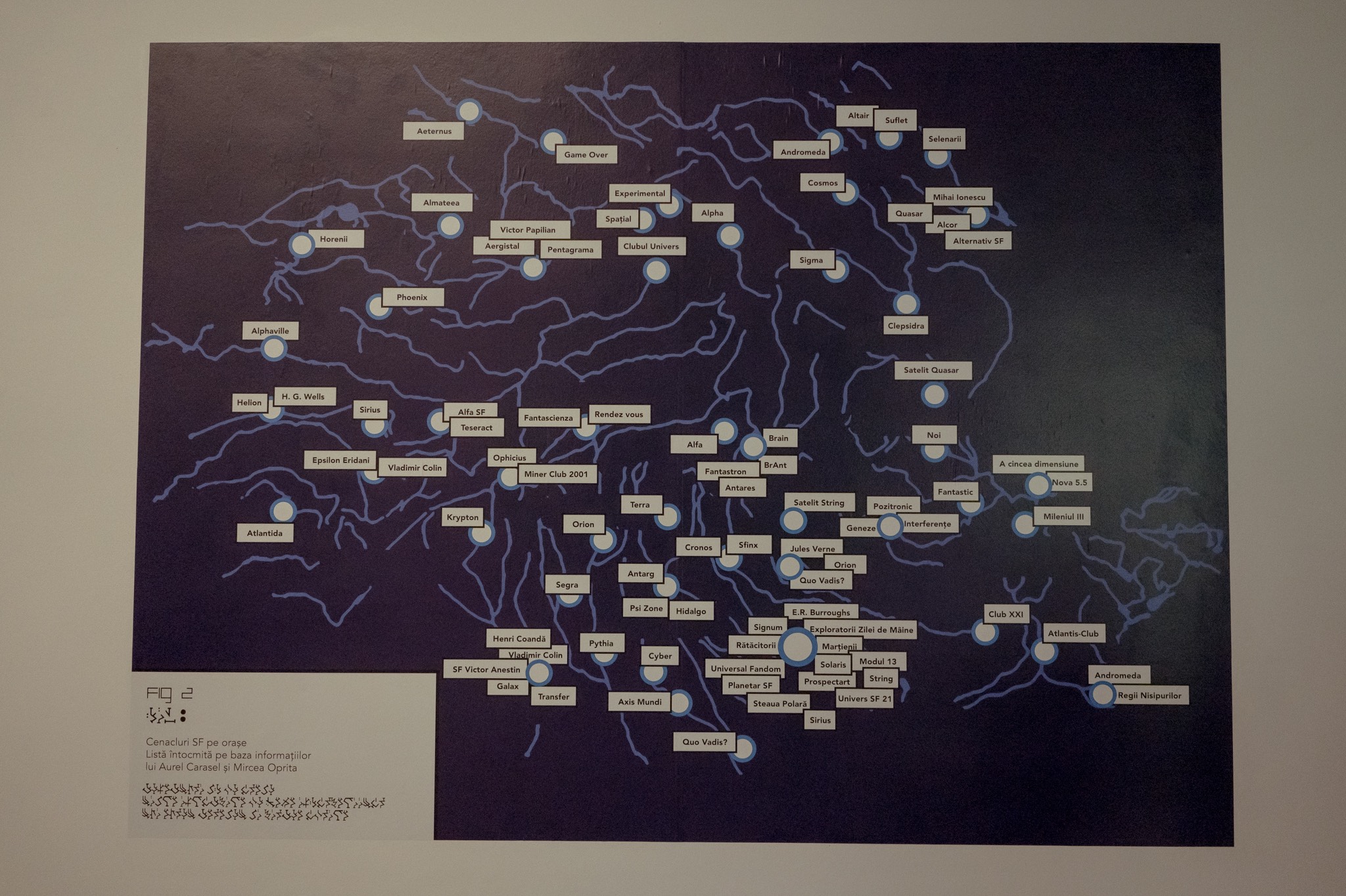 The map of Romania's socialist-era sci-fi clubs