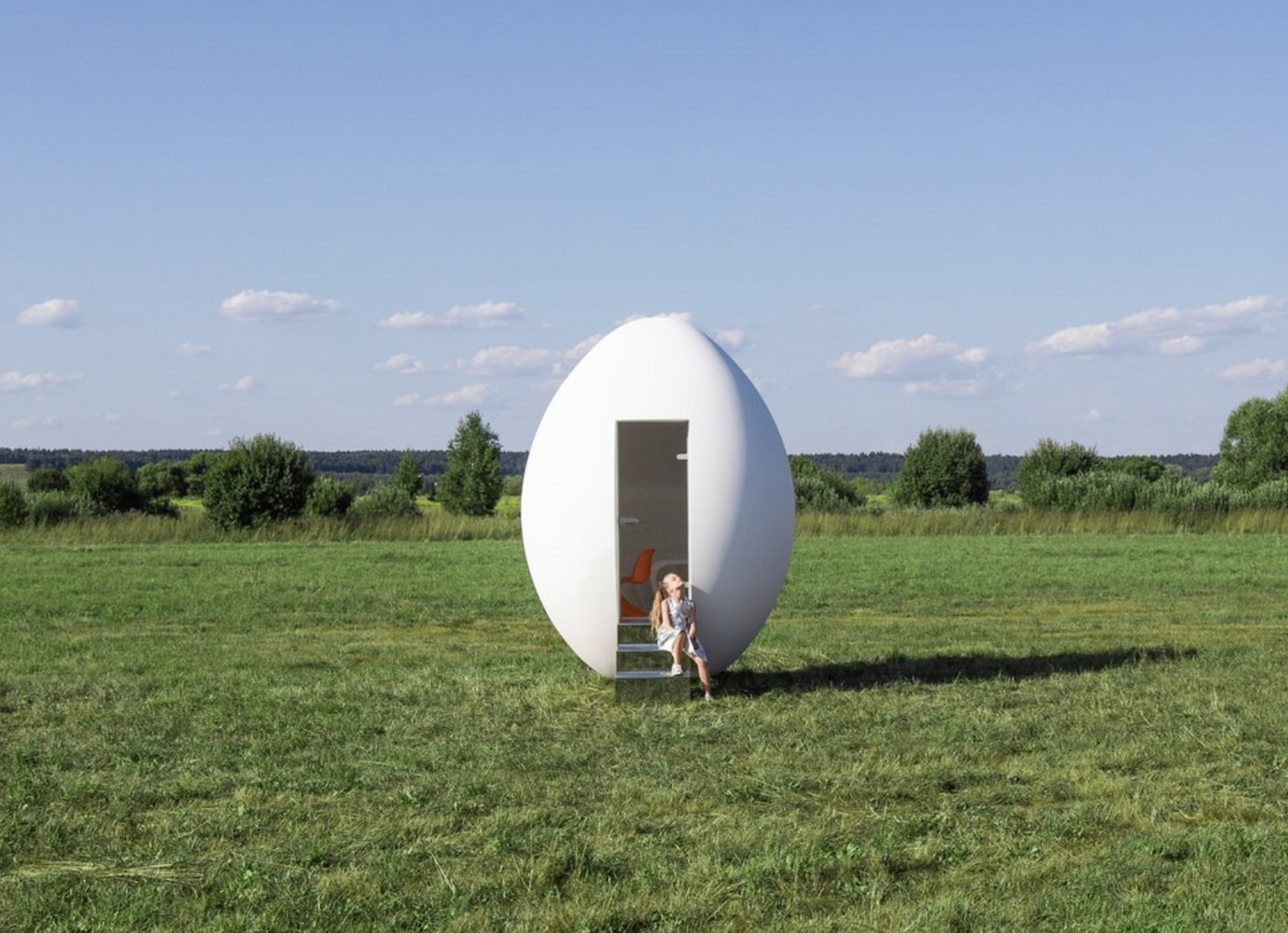 Inside the egg-shaped playhouse from the future | Concrete Ideas