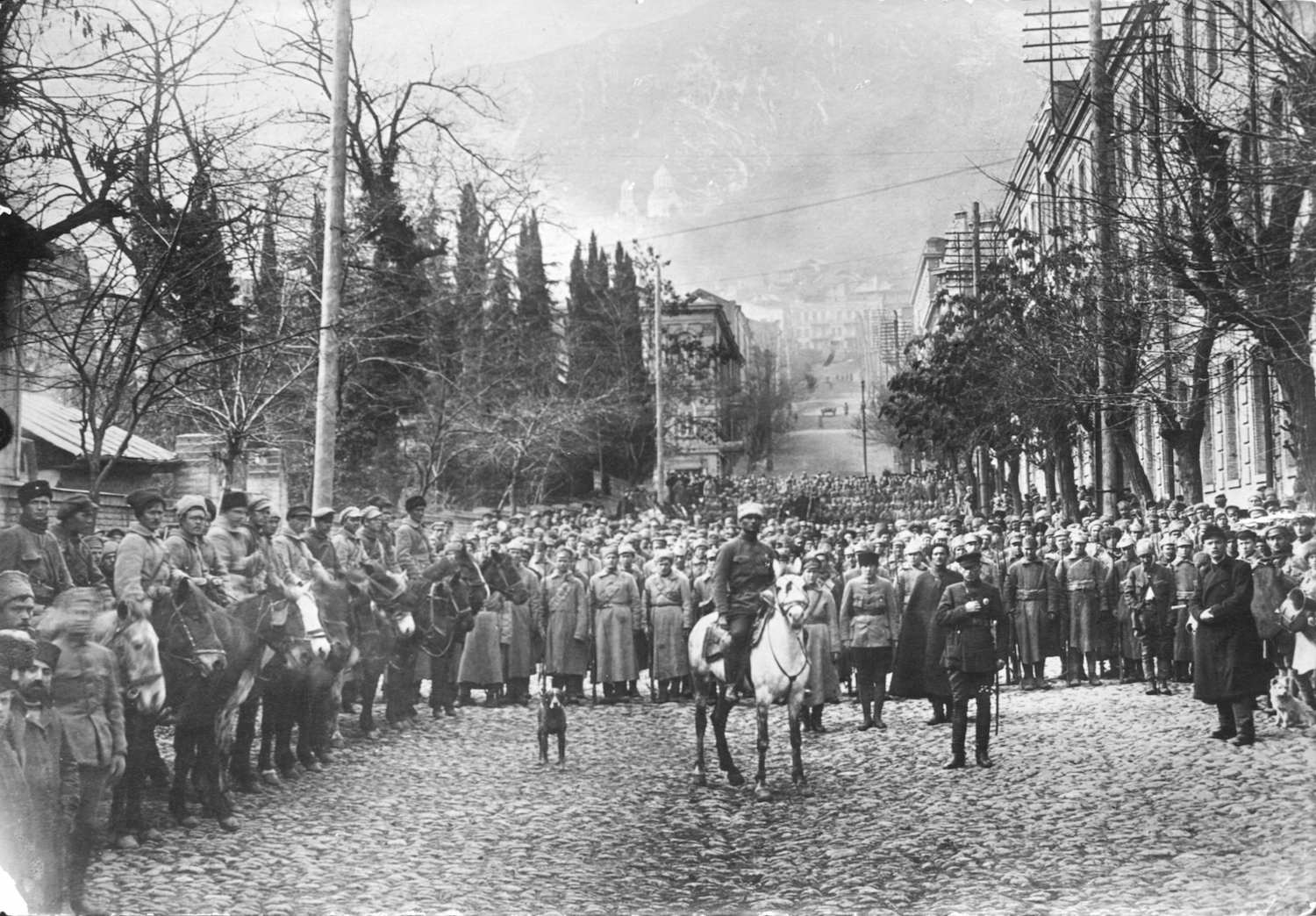 The Red Army enters Tbilisi (Tiflis) on 25 February 1921. Image: Georgia's National Archives via Wikimedia