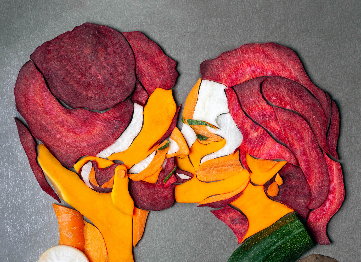 When lunch becomes art: figurative artworks made entirely from food