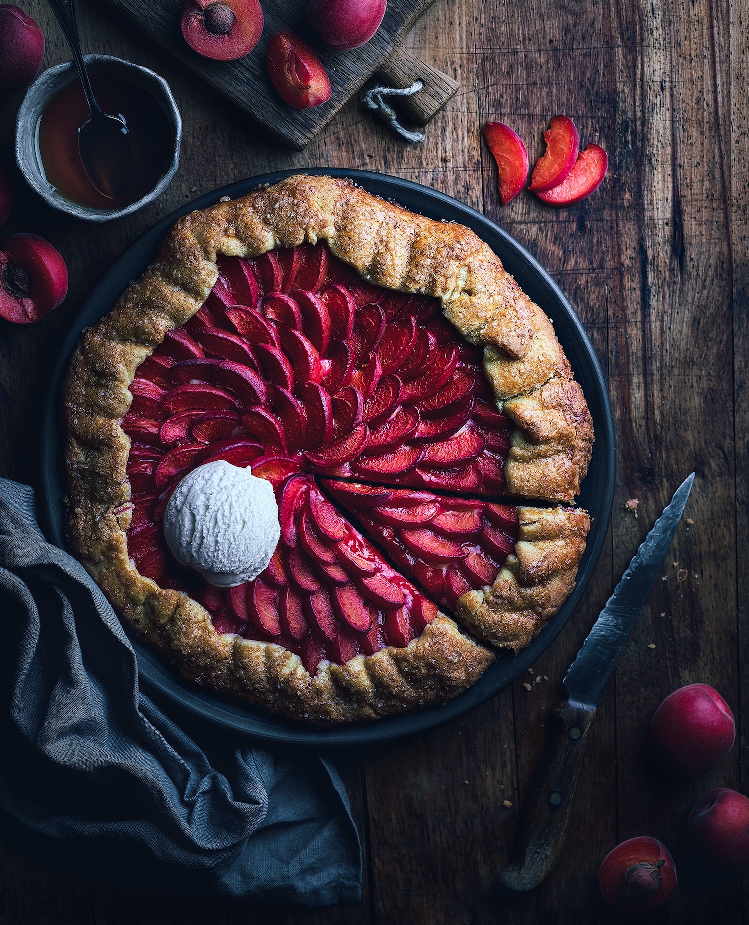 Red apricot galette by Baiba Opule, Pink Lady® Food Photographer of the Year 2021