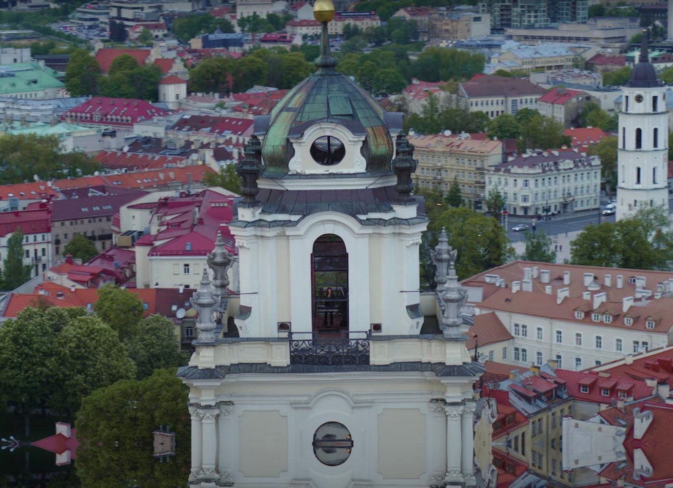 Listen to a 1-hour dark disco DJ set from a bell tower above Vilnius’ Old Town