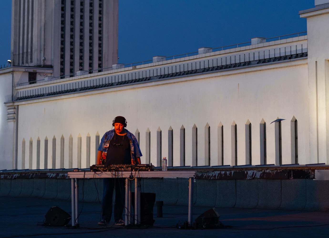 Fly over a former radio station in Kaunas with a hypnotic acid set by Less Feeling