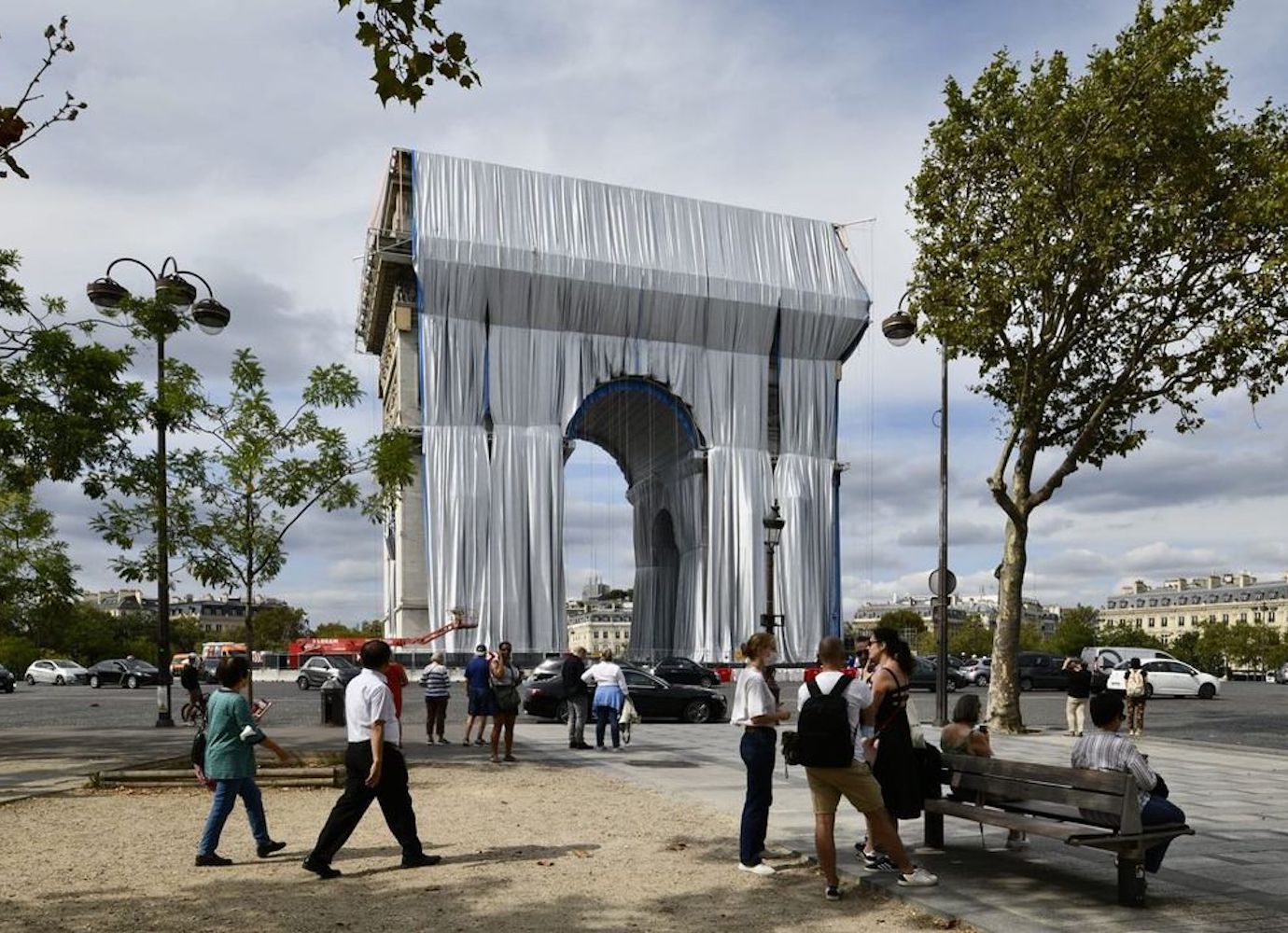 It’s a wrap: Paris’ Arc de Triomphe is covered in fabric as Christo’s final artwork is unveiled