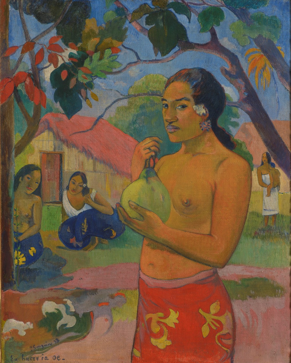 Image: Woman Holding a Fruit, Where Are You Going, Tahiti, by Paul Gauguin, 1893.