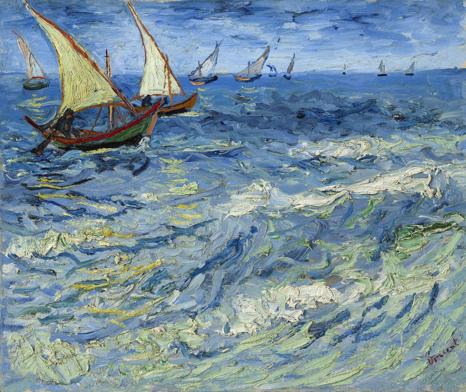 Image: Seascape at Saintes Maries, Saintes Maries de la Mer, by Vincent van Gogh, 1888