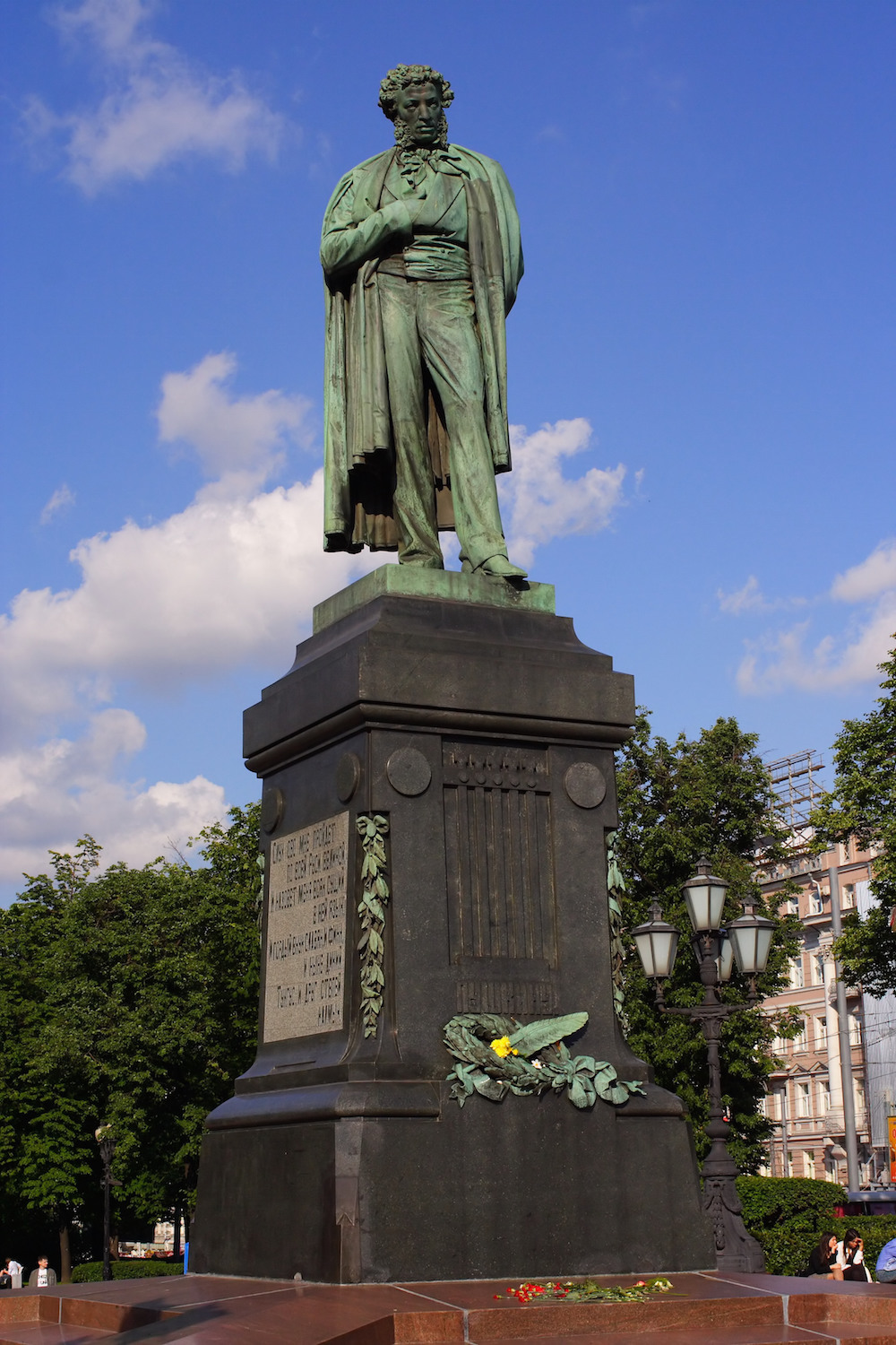 Alexander Pushkin statue in Moscow. Photograph: Alexander Opekushin under a CC licence.