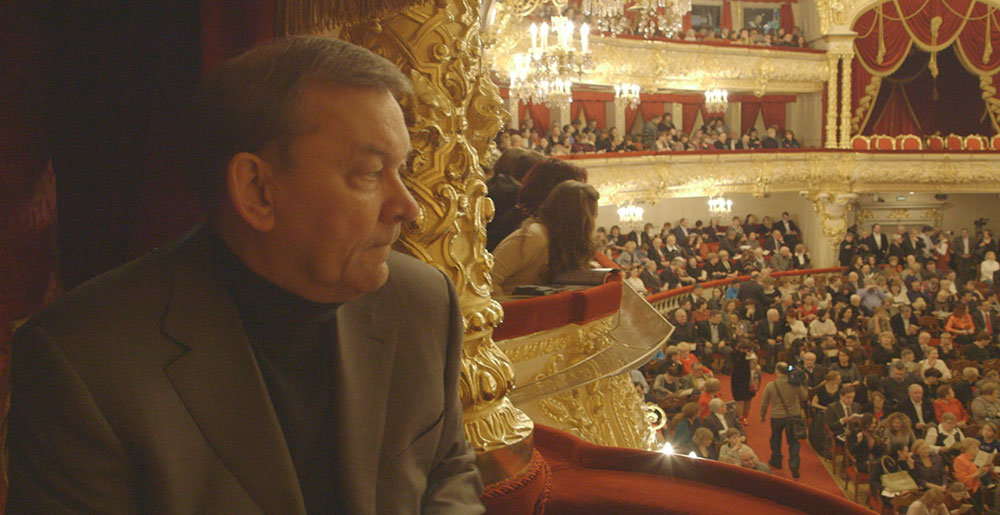 Bolshoi ballet director Vladimir Urin in the Bolshoi auditorium