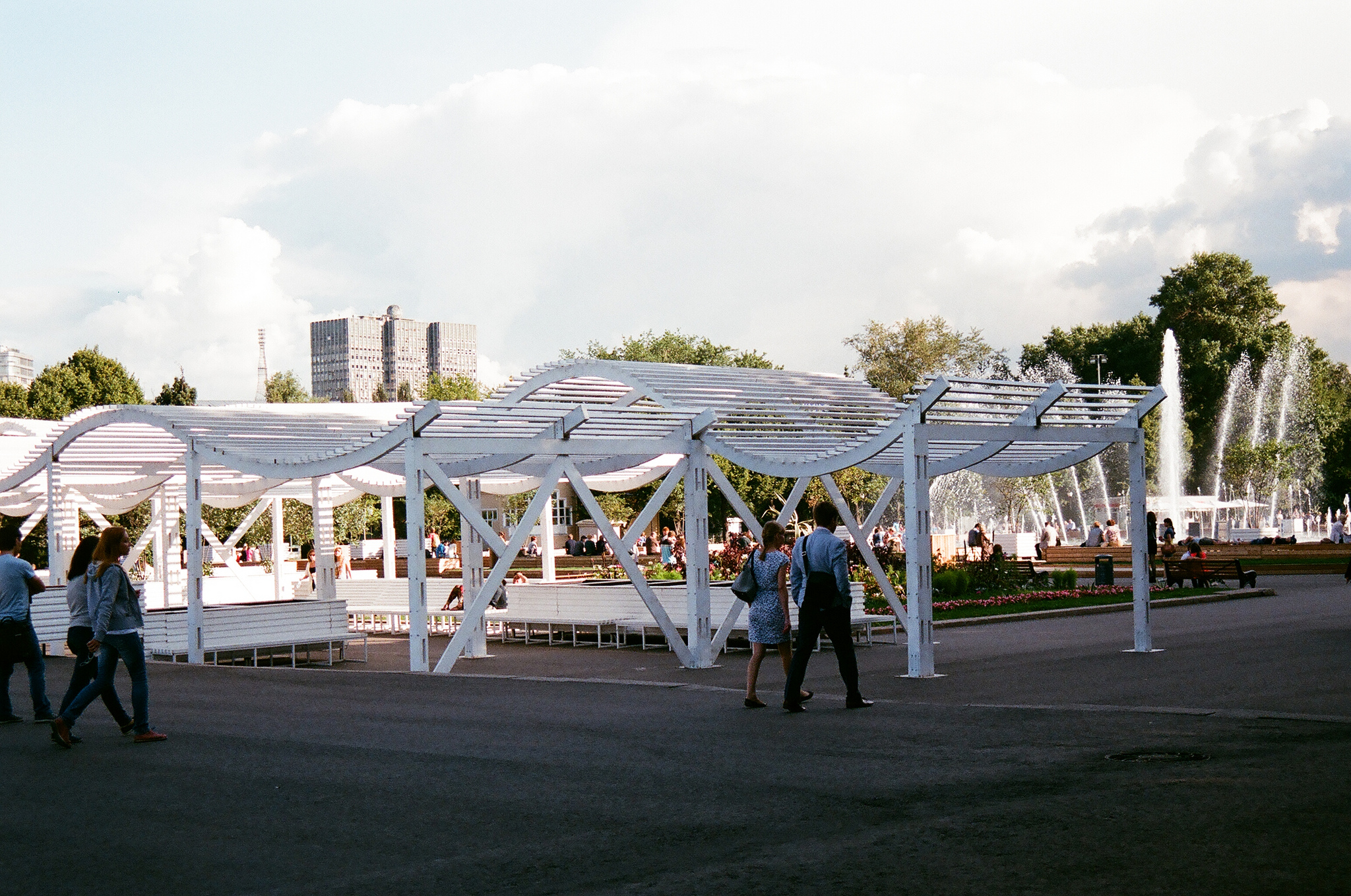 Pergola at the entrance of Gorky Park