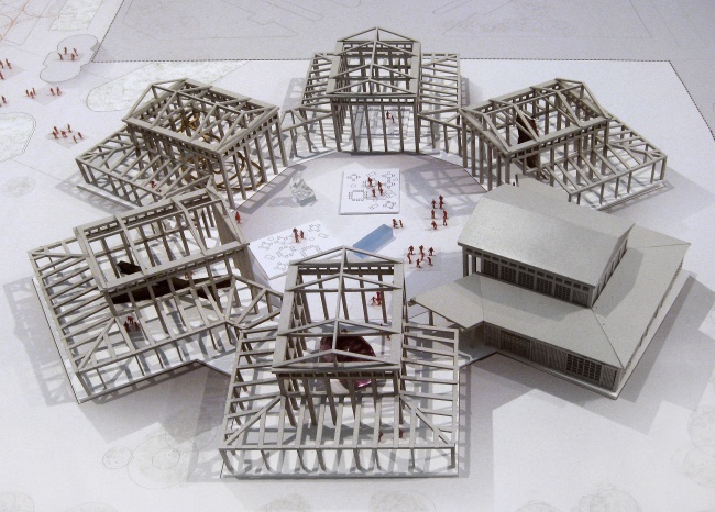 Model of the Hexahedron pavilion by OMA. Image: Alexandra Gordeeva