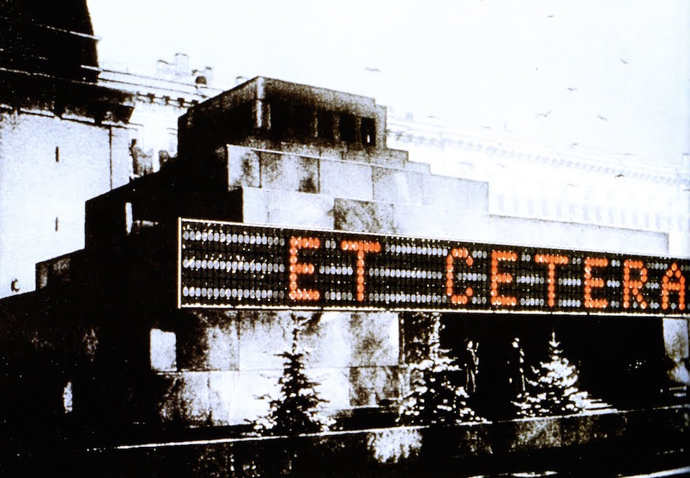 <em>Lenin's Mausoleum</em> installation by Komar & Melamid (1993). The same year as their <em>Vanity of Vanities</em> performance. Image: Polis