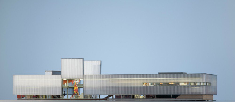 Model of Garage Museum in Gorky Park. Image: OMA