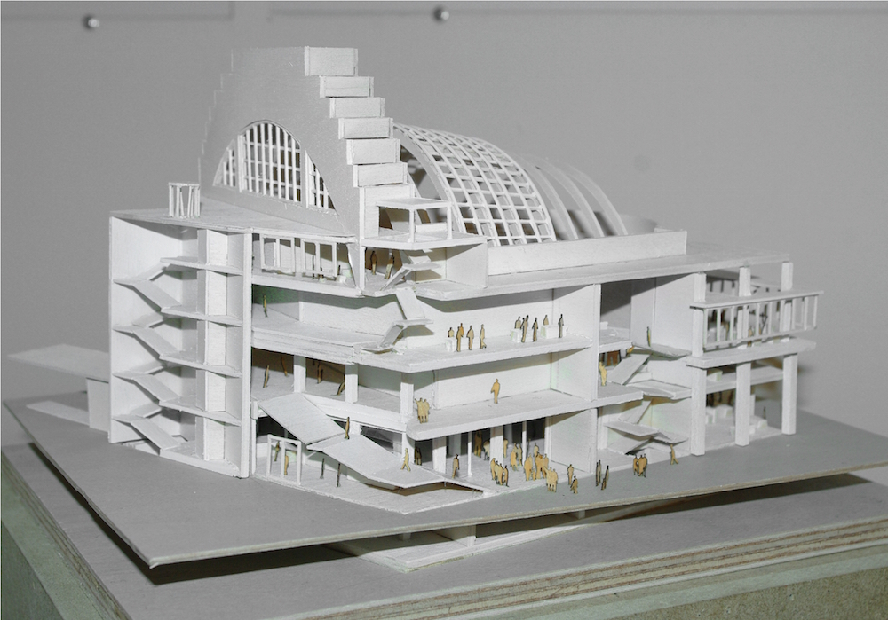 Model proposal for the new museum in the former cinema