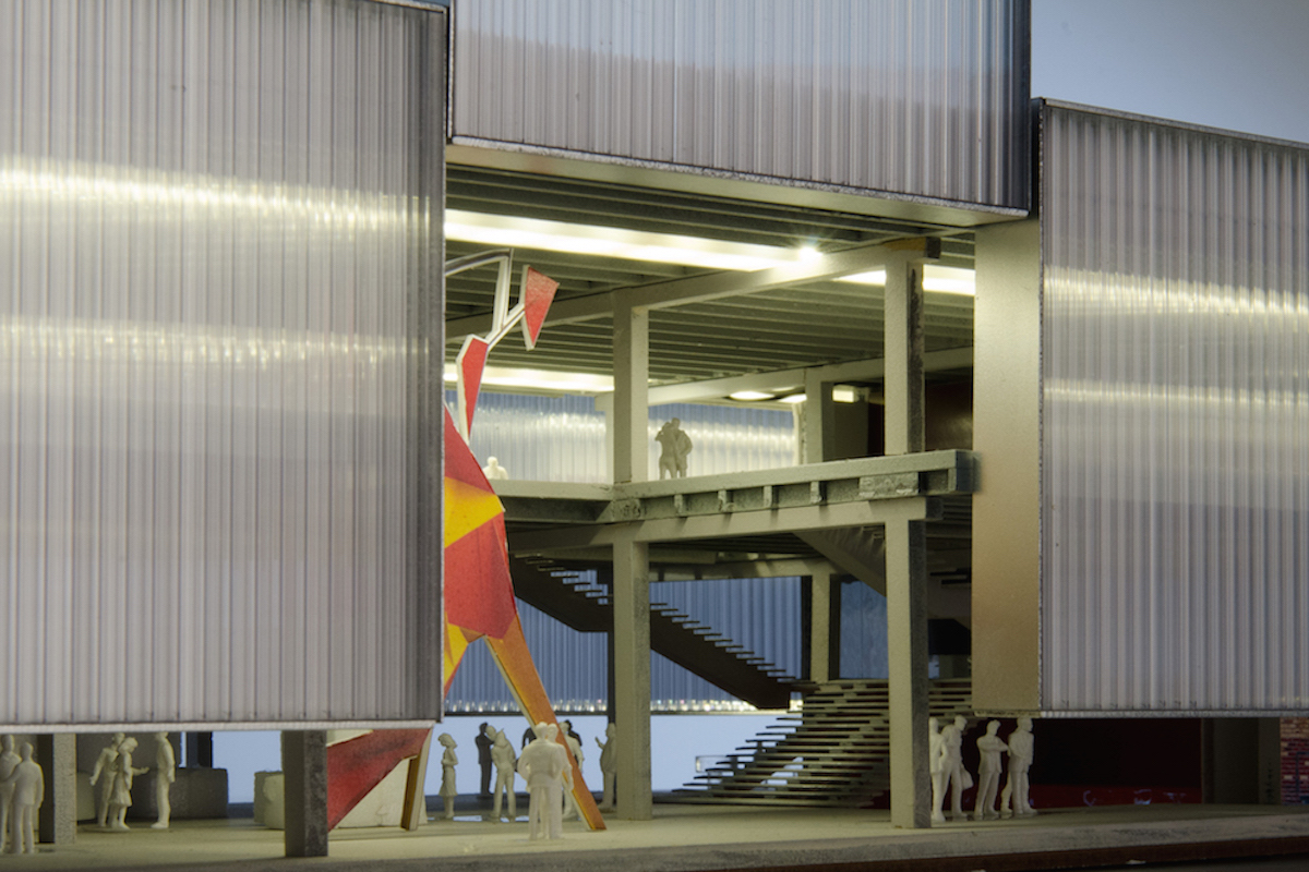 Model of Garage Museum in Gorky Park. Image: OMA