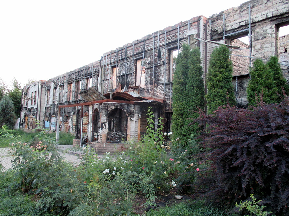 Luhansk in 2015, after recent conflict. Image: Denis Boyarinov.