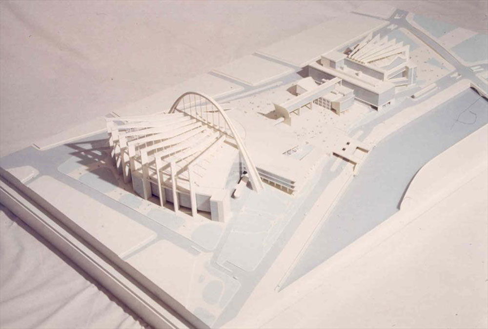 1932 model of Le Corbusier’s proposal for the Palace of the Soviets