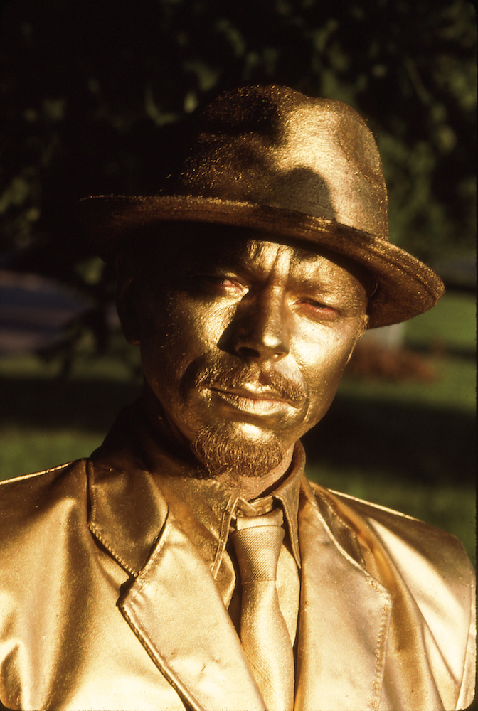 Miervaldis Polis as Bronze Man. Image: artist's own