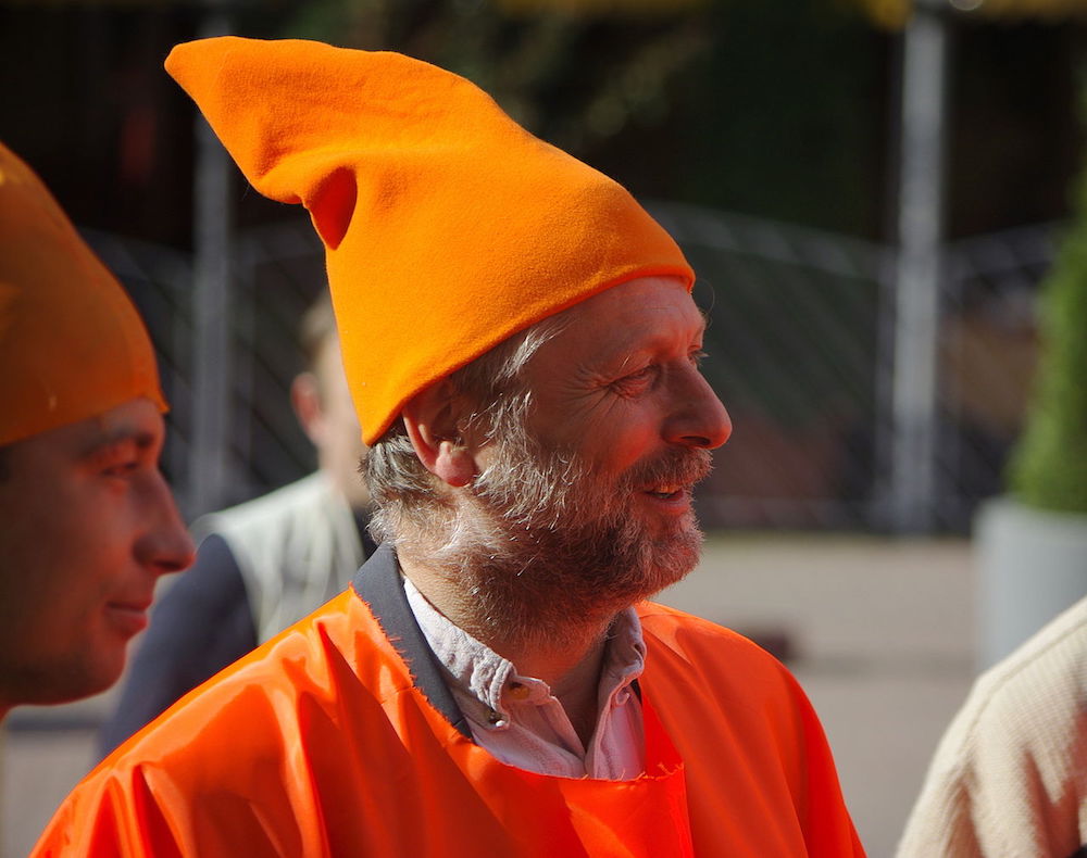 “Major” Waldemar Fydrych, founder and leader of the Orange Alternative movement. Image: HuBar Under a CC licence
