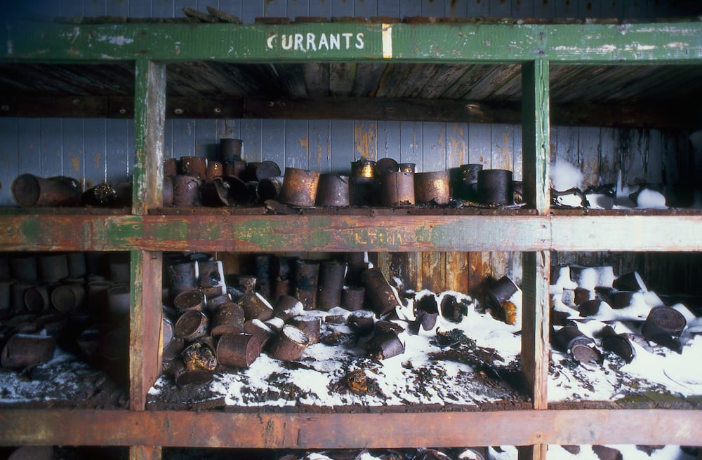 Provisions in a whaling station abandoned in 1931, Deception Island (Image: Sandy Nicholson)