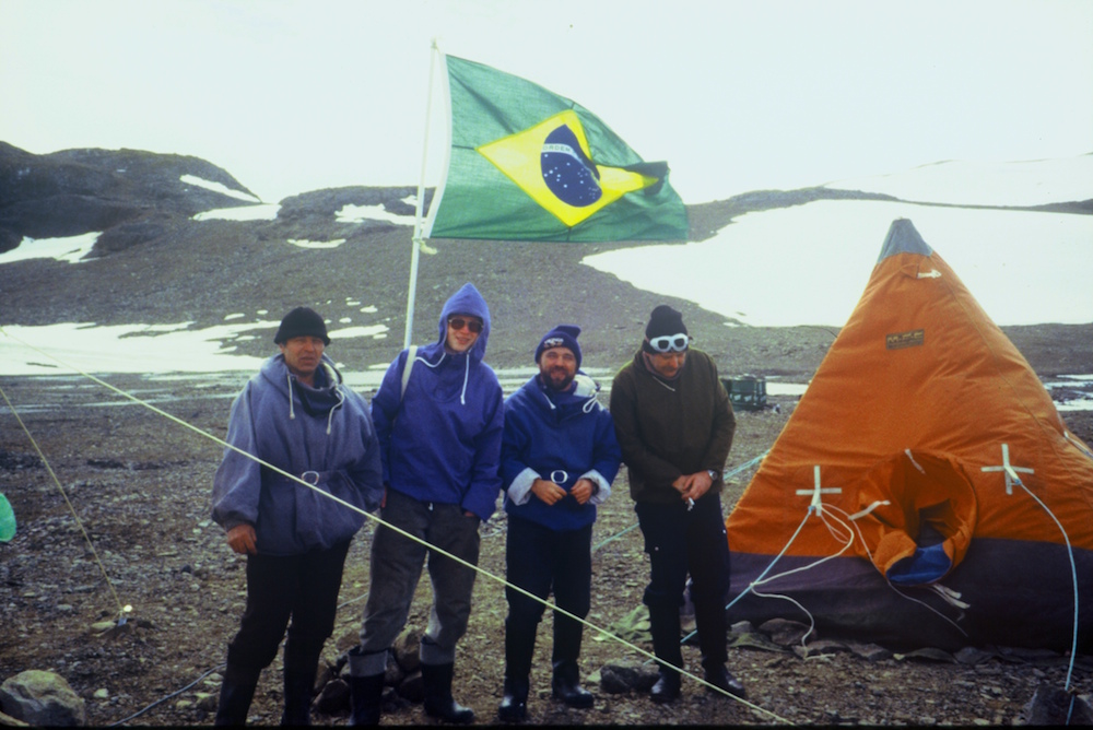 Visit with Russians to International Glaciology study camp, King George Island (Image: Carol Devine)