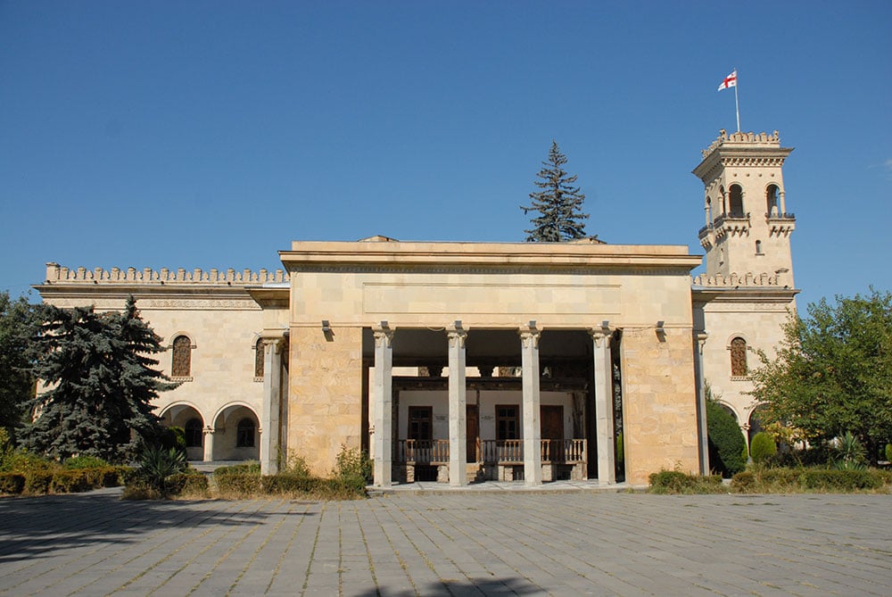 The one-storey house in which Stalin was born, housed in a temple-like structure since 1936. Image: Guram Tsibakhashvili