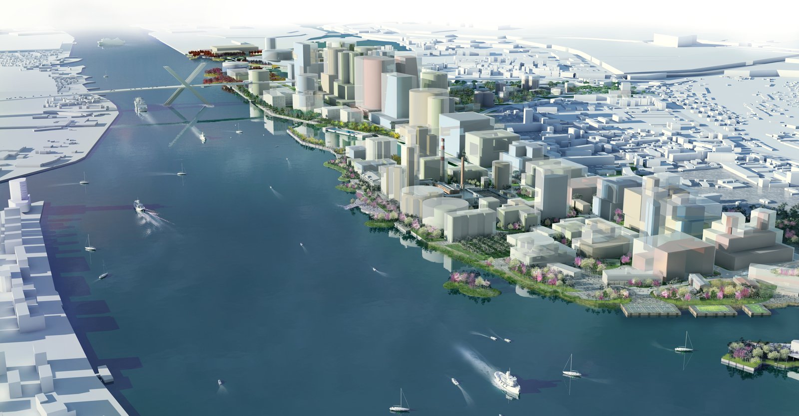Riga Port City (Image: OMA visualisation)