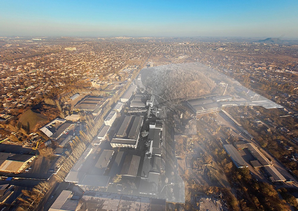 View over the former Donetsk insulation materials factory. Image: IZOLYATSIA
