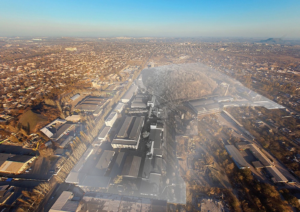 View over the former Donetsk insulation materials factory. Image: IZOLYATSIA