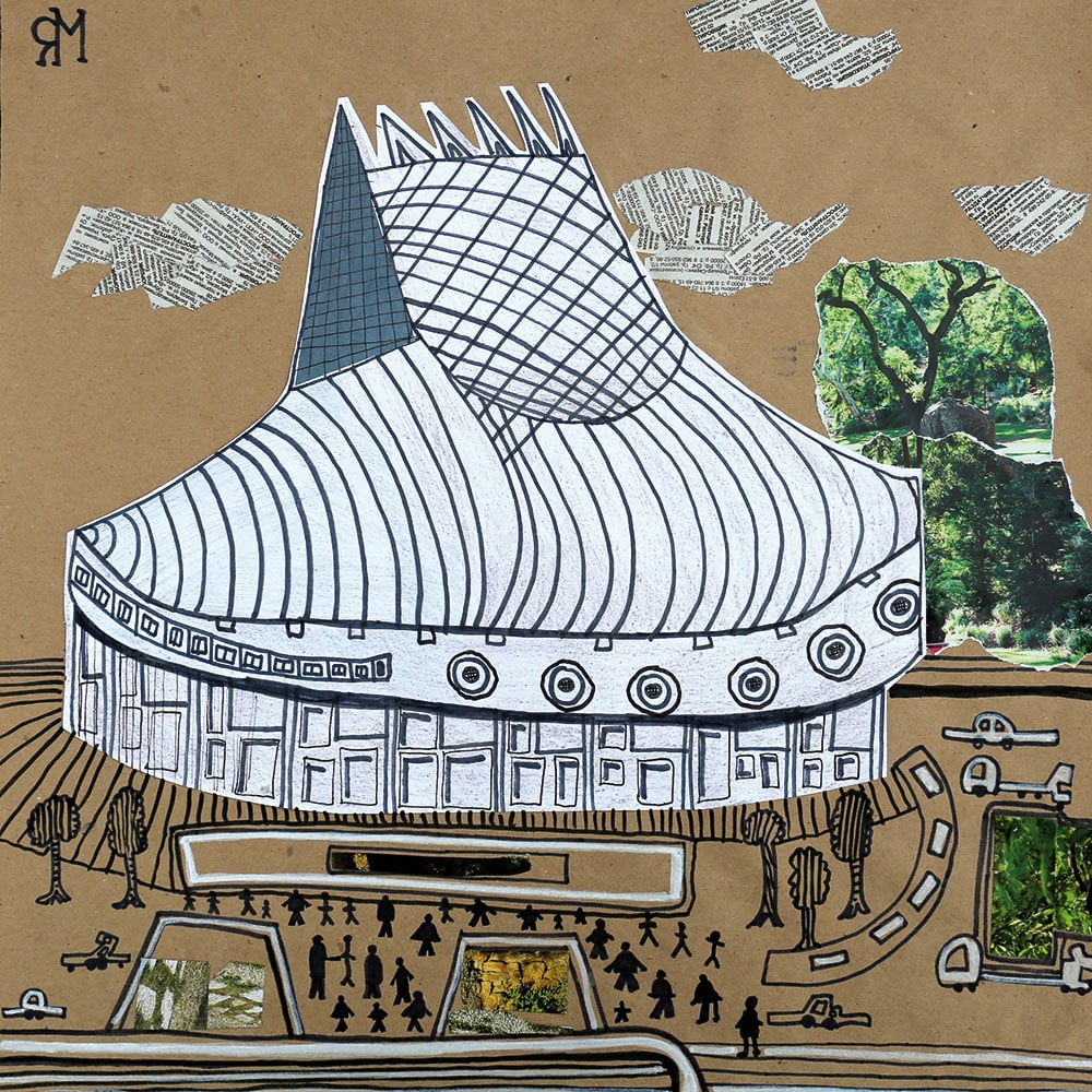 Children's drawings of Young Pioneer Palaces, created in the Children’s Creative Studio at Union of Moscow Architects (Image: Strelka Institute) 