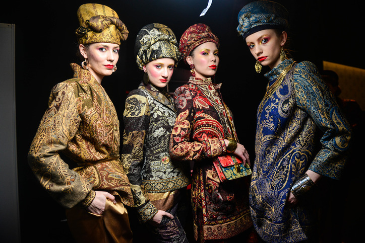 Backstage at Slava Zaitsev. Image: Mercedes Benz Fashion Week Russia